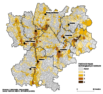 Nombre de risques technologiques par commune