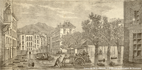 La place Sainte-Claire inonde le 3 novembre 1859
