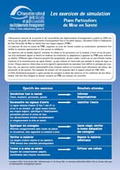 Les exercices de simulation. Plans Particuliers de Mise en Sret