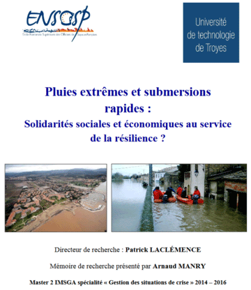 Pluies extrmes et submersions rapides : solidarits sociales et conomiques au service de la rsilience ?