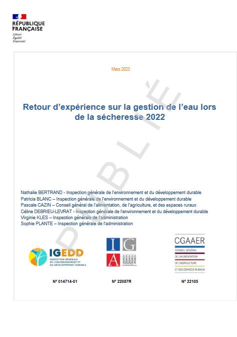 Retour dexprience sur la gestion de leau lors de la scheresse 2022