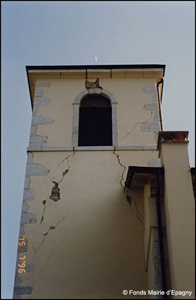Église d’Epagny endommagée