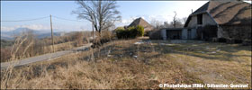 Terrain de la maison acquise par l'Etat dans le cadre de la loi Barnier à Monestier-du-Percy après sa démolition