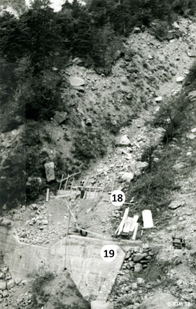 Ravin de Grosse Pierre début 1982 avant la construction des barrages 18 - 17 - 16 - 15 -  14 - 13 - 12