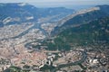 Vue aérienne de l'agglomération grenobloise