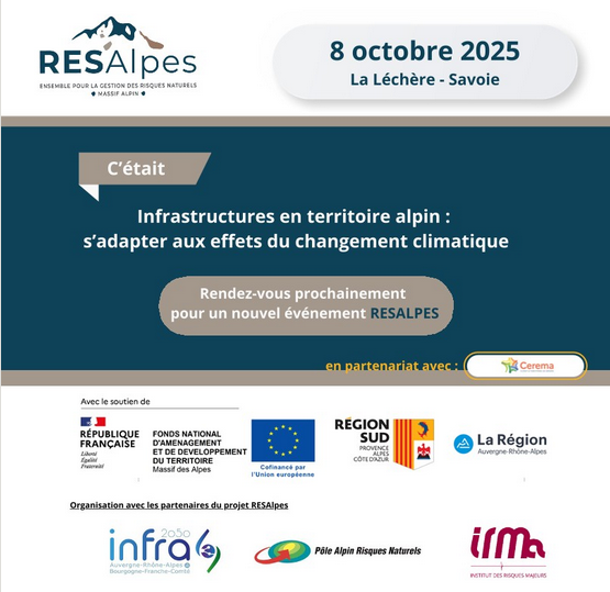 Bilan de la journée thématique RESAlpes – Infrastructures en territoire alpin : s’adapter aux effets du changement clima