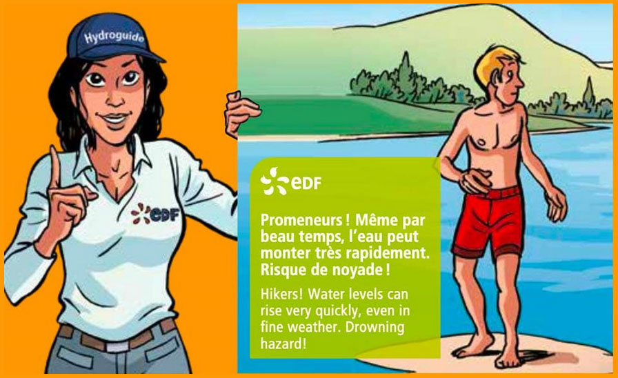 EDF Sensibilise le public aux risques liés aux aménagements hydroélectriques