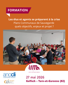 Comment une commune s'organise-t-elle en cas d'inondation, de temp�te, d'incendie, d'accident industriel ou nucl�aire ? Qui fait quoi ? Comment informer les habitants ?

Du 9 au 11 juin, la CLI de Golfech a organis� trois journ�es de formation consacr�es aux Plans Communaux de Sauvegarde (PCS) et aux Plans Intercommunaux de Sauvegarde (PICS), en partenariat avec l'Institut des Risques Majeurs et l'ANCCLI (F�d�ration nationale des CLI) :

- 63 participants
- 30 communes repr�sent�es
- 4 intercommunalit�s participantes
- Pr�s d'un tiers des communes du p�rim�tre des 20 km autour de la centrale nucl�aire de Golfech

Les �lus et agents territoriaux ont r�cup�r� une m�thodologie, des outils concrets et des documents types pour �laborer ou mettre � jour leurs plans de sauvegarde et renforcer la pr�paration de leur territoire face aux risques majeurs.