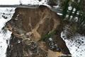 Glissement de terrain sur la RD 35  Gerbaix (Savoie)