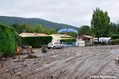 Crue du Bitoulet à Lamalou-les-Bains au droit du camping municipal