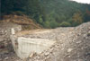 Le barrage de sédimentation de l'Ebron après la crue de 1992