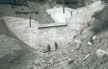 Barrages dans le torrent du Pravert