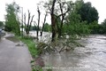 Crue de l'Isère - inondation du quai Charpenay à La Tronche