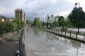 Crue de l'Isère - inondation du quai Charpenay à La Tronche