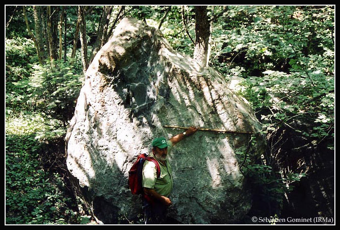 Chutes de pierres et de blocs sur le GR 549 (tour du Valbonnais-Beaumont)