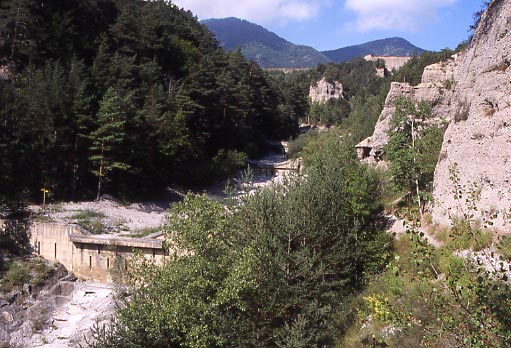 Succession de barrages dans la ravine Bertrand