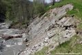 Glissement de terrain le long des berges de l'Arly suite à la crue du 01/05/2015