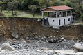 Erosion de la berge rive gauche de la Vésubie suite aux inondations du 02/10/2020 - tempête  Alex