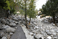 Promenade Vincent Paschetta dans le Vallon du Vernet engravée par la crue du 2 octobre 2020