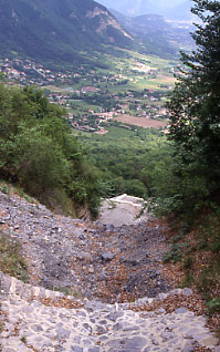 Chenal d'coulement du torrent de la Lampe