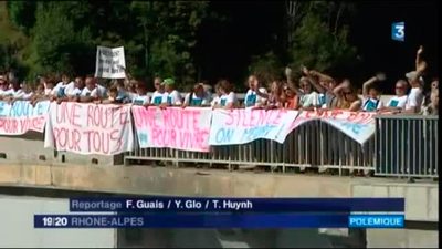 Pour qu'on ne les oublie pas, ils se couchent sur le barrage du Chambon