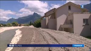 Face aux risques d'inondation la ville de Sassenage r�hausse ses digues