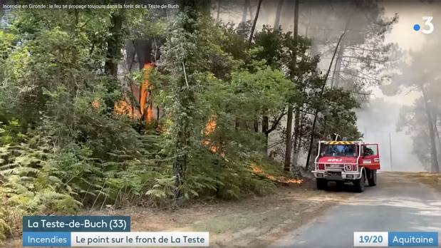Incendie en Gironde : le feu se propage toujours dans la forêt de La Teste-de-Buch