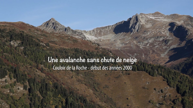 Une avalanche sans chute de neige dans le couloir de la Roche