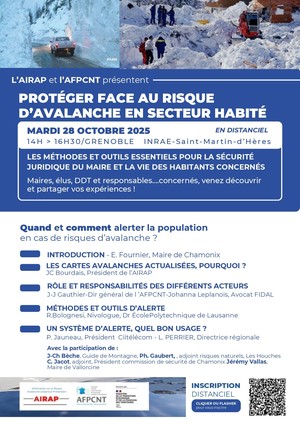 Webinaire : Protéger face au risque d'avalanche en secteur habité