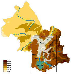 Position des glaciers et des les lacs du Sud Isre au cours de la dernire glaciation (daprs Montjuvent, 1980, et Kerckhove) il y a -70 000  -20 000 ans