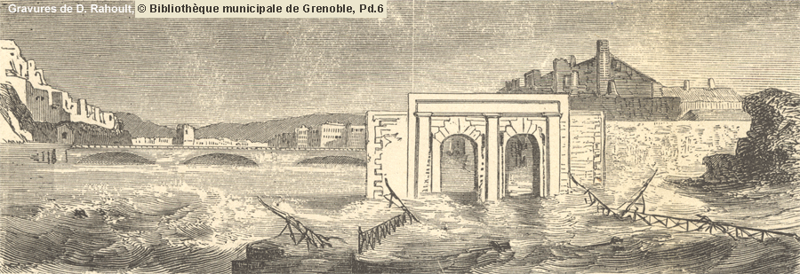 La porte Créqui inondée le 3 novembre 1859 au matin