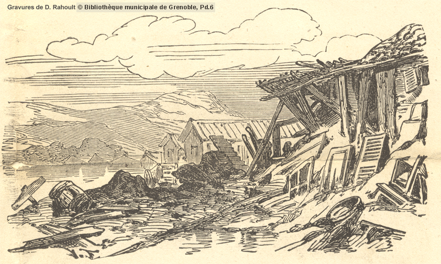 Maison effondrée lors de l'inondation du 2 novembre 1859