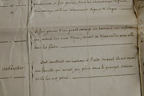 Extrait de  inondation des 1er, 2 et 3 novembre 1859 - Actes de courages et de dvouement  dress par le Prfet de l'Isre le 30 janvier 1860