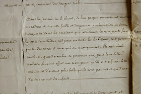 Extrait de  inondation des 1er, 2 et 3 novembre 1859 - Actes de courages et de dvouement  dress par le Prfet de l'Isre le 30 janvier 1860