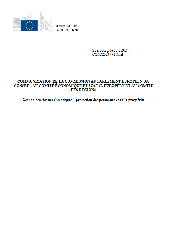 Gestion des risques climatiques  protection des personnes et de la prosprit