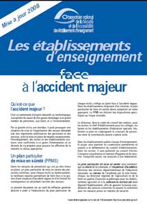 Les tablissements d'enseignement face  l'accident majeur