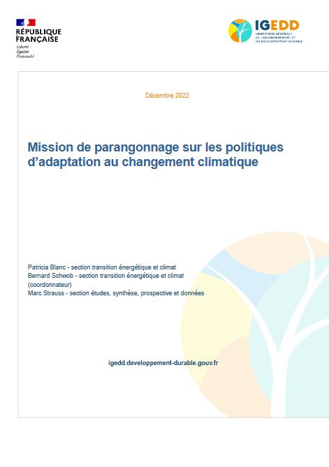 Mission de parangonnage sur les politiques dadaptation au changement climatique