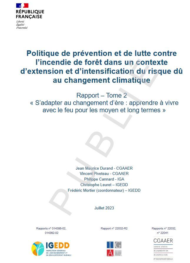 Politique de prvention et de lutte contre lincendie de fort dans un contexte dextension et dintensification du risque d au changement climatique, t.2