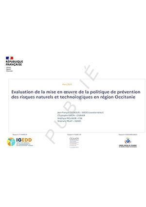 Evaluation de la mise en œuvre de la politique de prévention des risques naturels et technologiques en région Occitanie