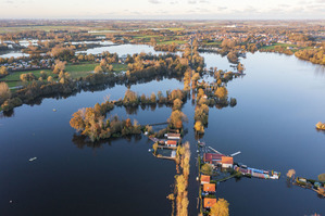 Le lac dArdres dborde suite  des pluies intenses, Pas-de-Calais, France, novembre 2023 - Yann Avril / Biosgarden / Biosphoto via AFP