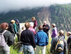 visite  terrain  du site des Ruines de Schilienne en prsence de Monsieur Panet