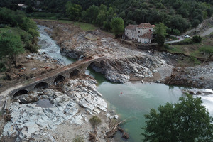 Conséquences des inondations dans la Gard du 19 septembre 2020 sur la commune de Saint-André-de-Majencoules © IRMa / Sébastien Gominet