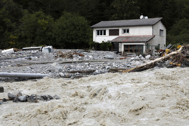 Inondation à Roquebillière le 2 octobre 2020 © IRMa / Sébastien Gominet