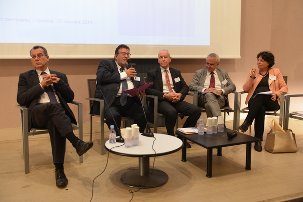 De gauche  droite : Pierrre-Franck Chevet, Grard Chaumontet, Thierry Charles, Dominique Minire et Michle Rivasi - Photo : Conseil gnral de la Drme - Francis Rey