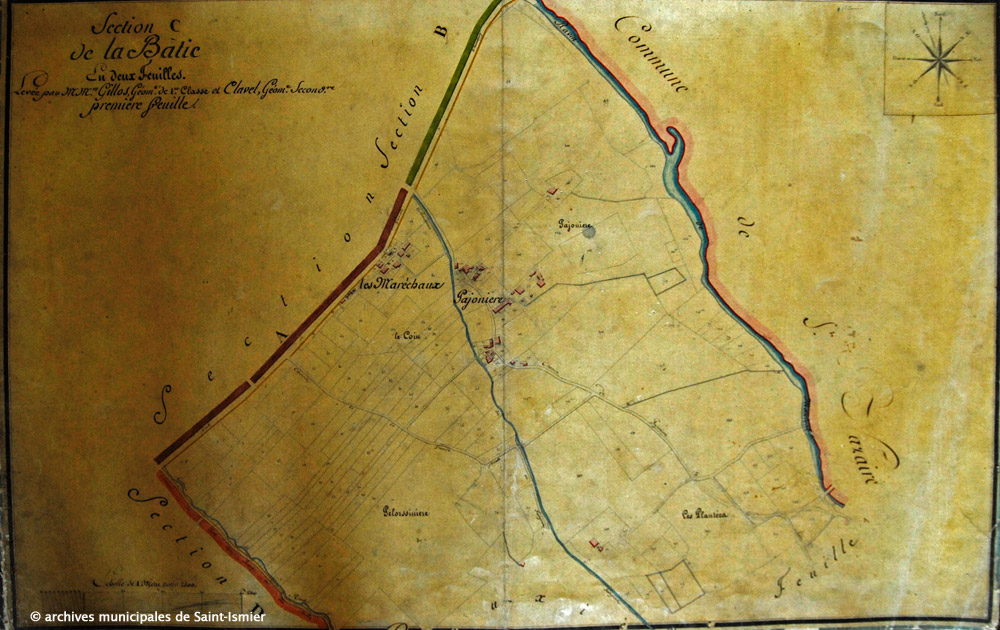 Cadastre Napolonien de 1854 des archives municipales de Saint-Ismier