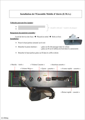 Exemple de procdure pour linstallation et lutilisation dun Ensemble Mobile dAlerte