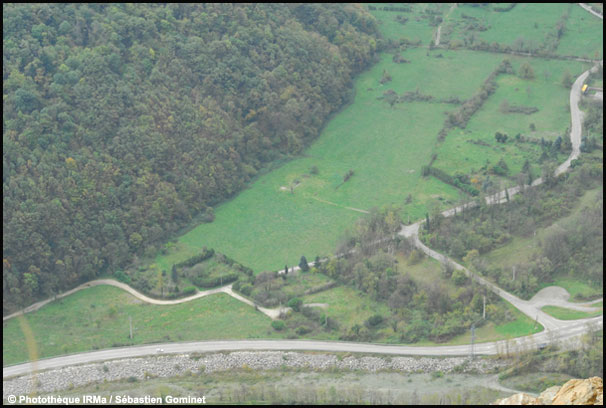 Le secteur de l'Ile Falcon vu depuis le haut des Ruines de Schilienne