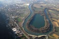 Vue arienne de la valle de l'Isre en amont de Grenoble