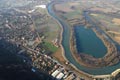 Vue arienne de la valle de l'Isre en amont de Grenoble