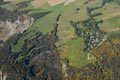 Vue arienne de la combe du Mas et du glissement de terrain de l'Harmalire